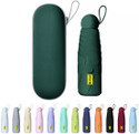 Niubee Mini Pocket Women Umbrella Rain Sun Umbrella Girls Portable Folding Umbrella Umbrella (Green, Transparent)