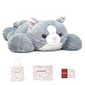 Niuniu Daddy Weighted Cat Stuffed Animals, Gift Box Set, 25 in, 5 lbs