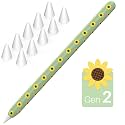 NIUTRENDZ Sunflower Case for Apple Pencil 2nd Generation Case Cover Silicone Protective Sleeve Accessories with 10pcs Apple Pencil Tips Cover (Green)
