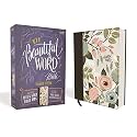 NIV, Beautiful Word Bible, Updated Edition, Journal Edition for Women, 600+ Full-Color Illustrated Verses, Peel/Stick Bible Tabs, Floral Cloth over Board, Red Letter, Comfort Print