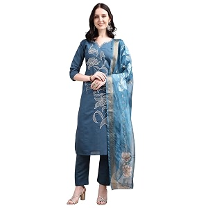 NIVANA Stylish Womens Embroidered Kurta with Pant