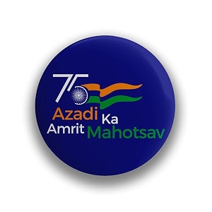 nivara39s  75th azadi ka amrit mahotsav  har ghar tiranga badges  india 75th independence badges  india independence badges pack of 75 blue