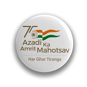 nivara39s  75th azadi ka amrit mahotsav  har ghar tiranga badges  india 75th independence badges  india independence badges pack of 2 white