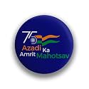 Nivara's | 75th Azadi Ka Amrit Mahotsav | Har Ghar Tiranga Badges | India 75th Independence Badges | India Independence Badges (Pack of 75, Blue)