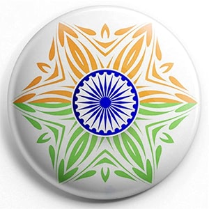 nivara39s  india flag badges  national flag badges  india republic day badges  tricolor badges  pin button badges  independence day batches pack of 100 design 7
