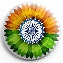 Nivara's | India Flag Badges | National Flag Badges | India Republic Day Badges | Tricolor Badges | Pin Button Badges | Independence Day Batches (Pack of 50, Design 5)