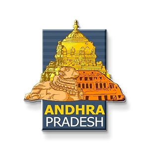 nivara indian state theme souvenir wooden fridge magnet for refrigerator-set of 1 multicolor