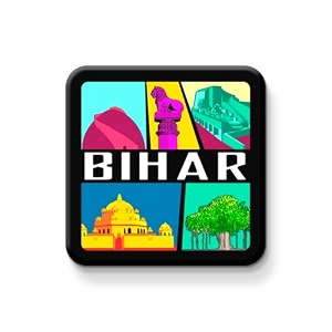nivara indian state theme souvenir wooden fridge magnet for refrigerator-set of 1 multicolor