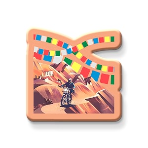 nivara indian state theme souvenir wooden fridge magnet for refrigerator-set of 1 multicolor