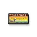 NIVARA Indian State Theme Souvenir Wooden Fridge Magnet for Refrigerator-Set of 1, Multicolor