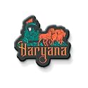 NIVARA Indian State Theme Souvenir Wooden Fridge Magnet for Refrigerator-Set of 1, Multicolor