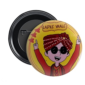 nivara ladke wale  team groom barati  groom39s squad glossy finished  props wedding badges for groom family  58mm  round pin badges  batches for reception party wedding and events