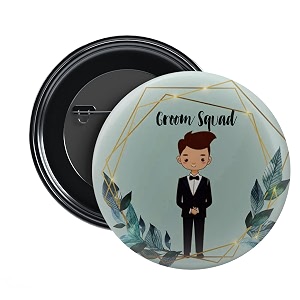 nivara ladke wale  team groom barati  groom39s squad glossy finished  props wedding badges for groom family  58mm  round pin badges  batches for reception party wedding and events