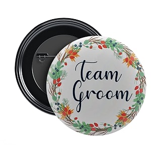 nivara ladke wale  team groom barati  groom39s squad glossy finished  props wedding badges for groom family  58mm  round pin badges  batches for reception party wedding and events