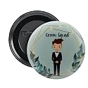 NIVARA LADKE WALE | TEAM GROOM BARATI | GROOM'S SQUAD Glossy Finished | Props Wedding Badges for Groom Family | 58MM | ROUND PIN BADGES | Batches for Reception Party, Wedding and Events