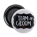 NIVARA LADKE WALE | TEAM GROOM BARATI | GROOM'S SQUAD Glossy Finished | Props Wedding Badges for Groom Family | 58MM | ROUND PIN BADGES | Batches for Reception Party, Wedding and Events