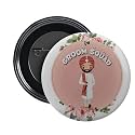 NIVARA LADKE WALE | TEAM GROOM BARATI | GROOM'S SQUAD Glossy Finished | Props Wedding Badges for Groom Family | 58MM | ROUND PIN BADGES | Batches for Reception Party, Wedding and Events