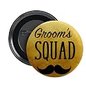 NIVARA LADKE WALE | TEAM GROOM BARATI | GROOM'S SQUAD Glossy Finished | Props Wedding Badges for Groom Family | 58MM | ROUND PIN BADGES | Batches for Reception Party, Wedding and Events