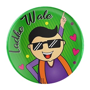 nivara ladke wale wedding badges  team groom barati  groom39s squad glossy finished props wedding badges for groom family  58mm  round pin badges  batches for reception party wedding amp events