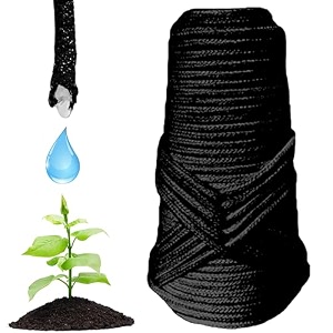 pro - plants automatic drip watering wick cord spike for 15-30 days holidayhydroponic nft string rope 15 inch light amp dark green 5 mm 60 feet