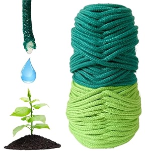 pro - plants automatic drip watering wick cord spike 16 inch light amp dark green 4 mm 30 feet