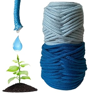 pro - plants automatic drip watering wick cord spike for 15-30 days holidayhydroponic nft string rope 15 inch light amp dark blue 5 mm 30 feet