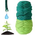 Pro - Plants Automatic Drip Watering Wick Cord Spike (1/6 inch, Light &amp; Dark Green, 4 mm, 30 feet)