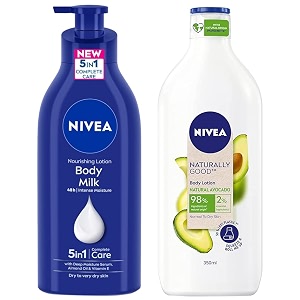 nivea body lotion for very dry skin 600 ml amp nivea naturally good natural avocado body lotion for normal to dry skin no parabens 98 natural origin ingredients 350 ml