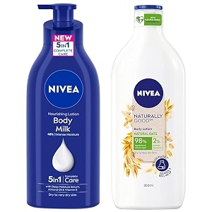 nivea body lotion for very dry skin 600 ml amp nivea naturally good natural oats body lotion for dry to very dry skin no parabens 98 natural origin ingredients 350 ml