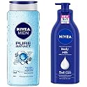 NIVEA Body Lotion for Very Dry Skin, 600 ml &amp; NIVEA Men Body Wash, 500 ml