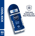 Nivea Men Cool Kick, Antibacterial 72h Protection, Long Lasting Kick of Freshness Deodorant Roll-on - For Men (50 ml)