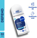 NIVEA Derma Control Defend, 0%Alcohol, Hyaluronic Acid, Vitamin B5, Anti Irritation Deodorant Roll-on  -  For Women