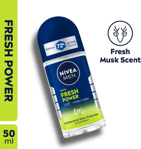 nivea men fresh power 72h antibacterial protection underarm deodorant roll-on deodorant roll-on - for men 50 ml