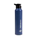 Nivia Dominator Stainless Steel Water Bottle 750ML with Sipper, Durable, Leak-Proof, Easy Grip, Easy-to-Clean, Odour-Free Bottle with Secure Cap for School, Travel, Gym &amp; Work (Navy Blue)