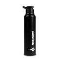 Nivia Dominator Stainless Steel Water Bottle 1000ML with Sipper, Durable, Leak-Proof, Easy Grip, Easy-to-Clean, Odour-Free Bottle with Secure Cap for School, Travel, Gym &amp; Work (Black)