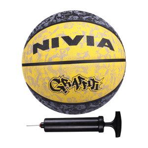 nivia graffiti basketball with ball pump basketball - size 7