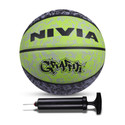 NIVIA Graffiti Basketball With Ball Pump Basketball - Size: 7