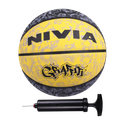 NIVIA Graffiti Basketball With Ball Pump Basketball - Size: 7