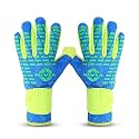 Nivia Ashtang 2.0 Football Goalkeeper Gloves for Men & Women, Super Soft Latex Palm with PU Foam Cushion, Knitted Backhand with Structural Casting, Professional Match Play Gloves(Green, L)