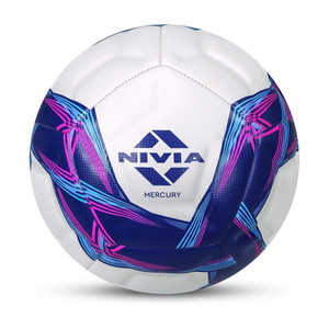 nivia mercury 12 panel design pu leather power stitched soccer  match football - size 5