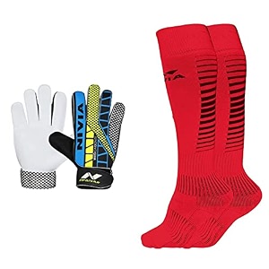 nivia web fb gkeeper latex double glove multicolour s