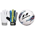 Nivia Web F.B G/Keeper Glove Double (M) Storm Football - Size 5 (White), Rubber