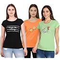 NIVIK Combo of 3 Printed Cotton t-Shirts