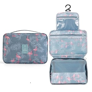 niwlix polyester toiletry bag travel kit toiletry bag for women travel kit travelling bag for women travel essentials accessories organizer grey 20x18x3 cm large
