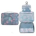 Niwlix Polyester Toiletry Bag, Travel Kit, Toiletry Bag for Women, Travel Kit, Travelling Bag for Women, Travel Essentials, Accessories Organizer (Grey) 20x18x3 cm Large
