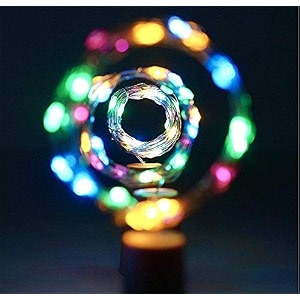 niyamax 20 led wine bottle cork copper wire string lights 2m battery operated for diwali christmas decoration party garden outdoor dcormulticolor pack of 4