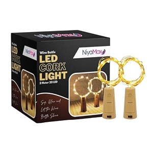 20 led wine bottle cork copper wire string lights 2m battery operated warm white pack of 2battery poweredcorner