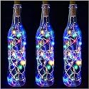 20 LED Wine Bottle Cork Copper Wire String Lights, 2M Battery Operated for Diwali, Christmas, Decoration, Party, Garden Outdoor Décor(Multicolor, Pack of 3)
