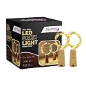 20 LED Wine Bottle Cork Copper Wire String Lights, 2M Battery Operated (Warm White, Pack of 2,Battery Powered,Corner)