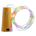 20 LED Wine Bottle Cork Copper Wire String Lights, 2M Battery Powered (Multicolor, Pack of 1)